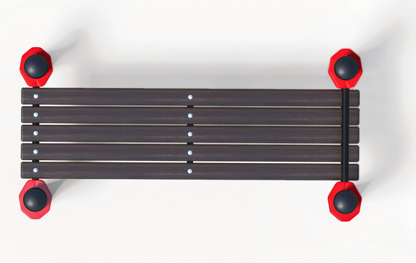 Уличная лавочка для пресса с перекладиной (PAW-28) - вид 2