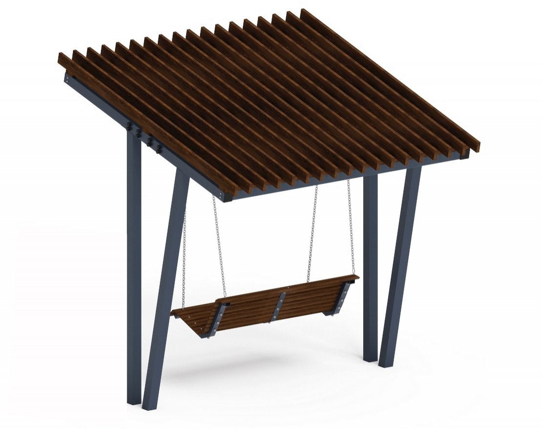 Пергола Дилайт с диваном (без поликарбоната) - вид 2