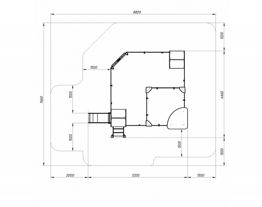 Песочный дворик Золотой мираж-5, с горкой - вид 4