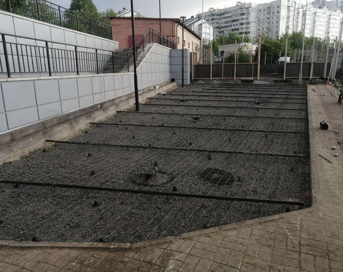 Подготовка твёрдого бетонного основания - вид 2