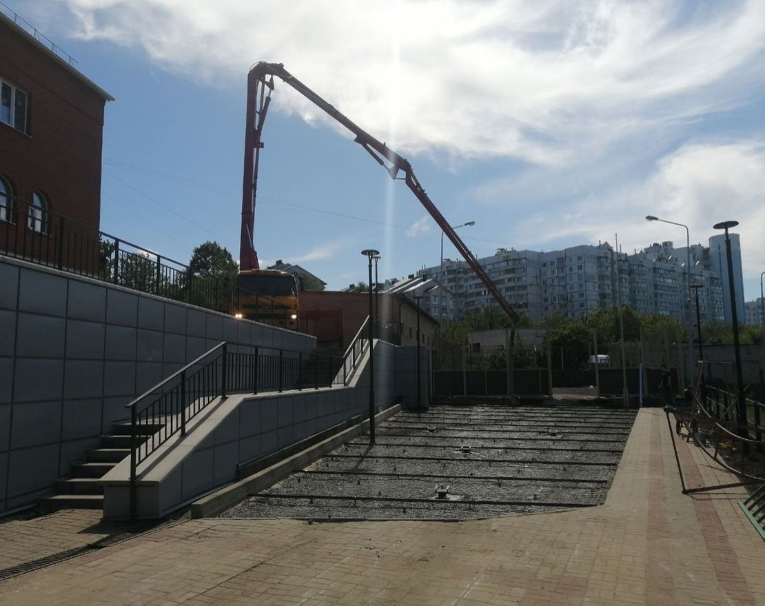 Подготовка твёрдого бетонного основания - вид 2