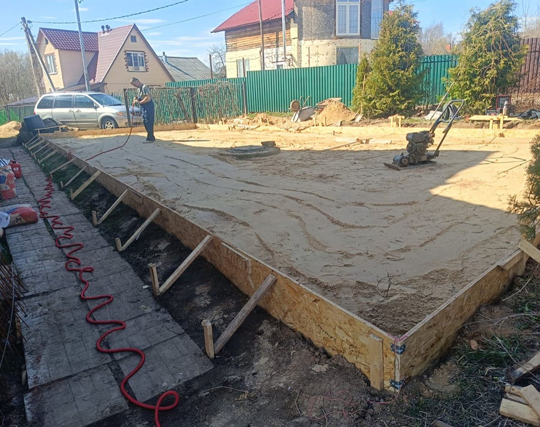Подготовка твёрдого бетонного основания - вид 2