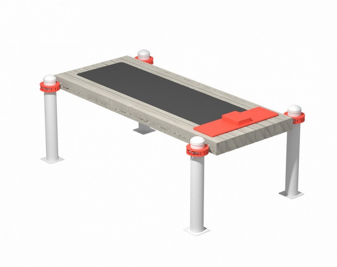 Уличный помост для выполнения испытания «Сгибание-разгибание рук в упоре лежа на полу» YSK-11.1286 - вид 0