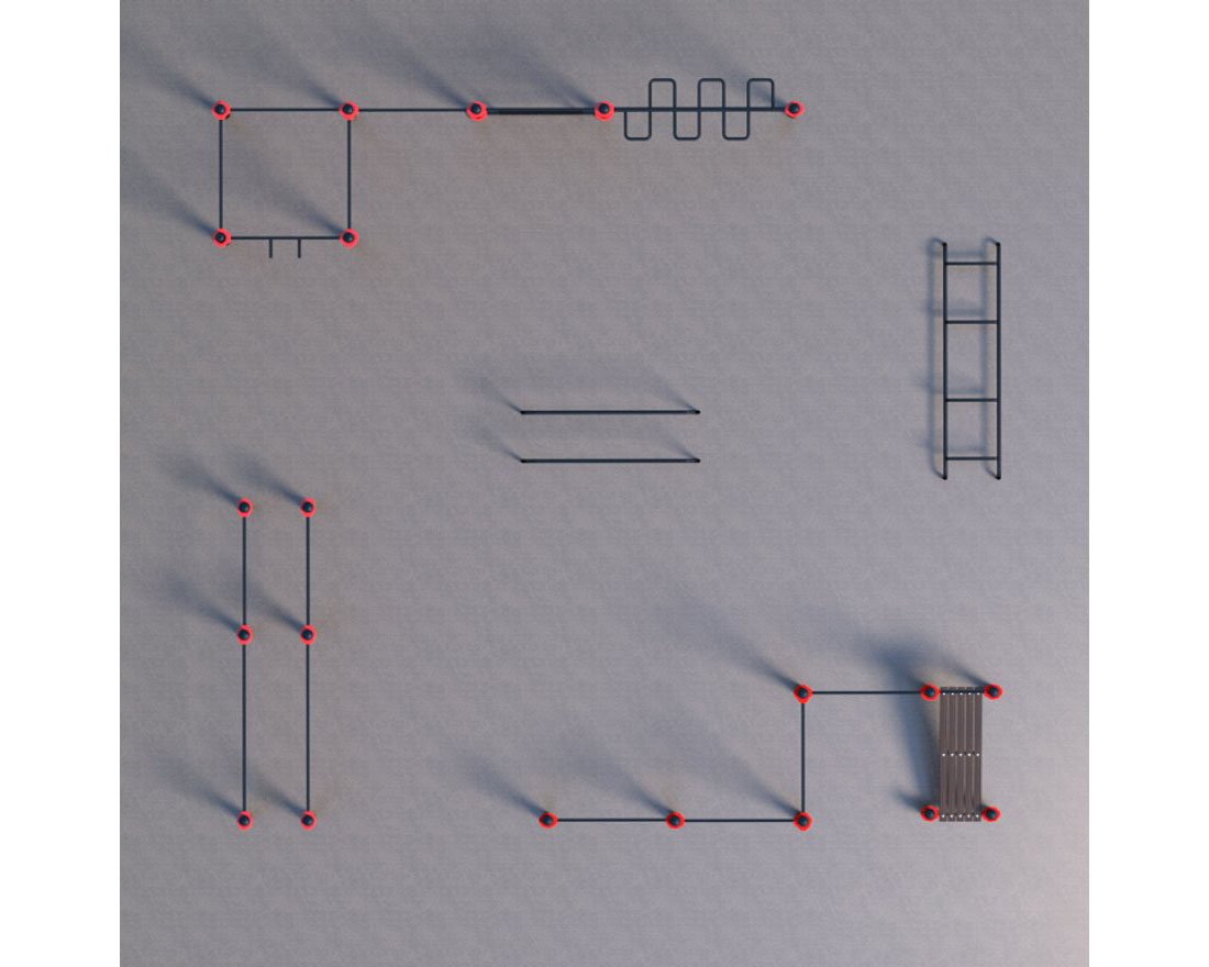 Готовая спортивная площадка для улицы для Воркаут и ГТО 2-1 (10 x 10 м) - вид 2