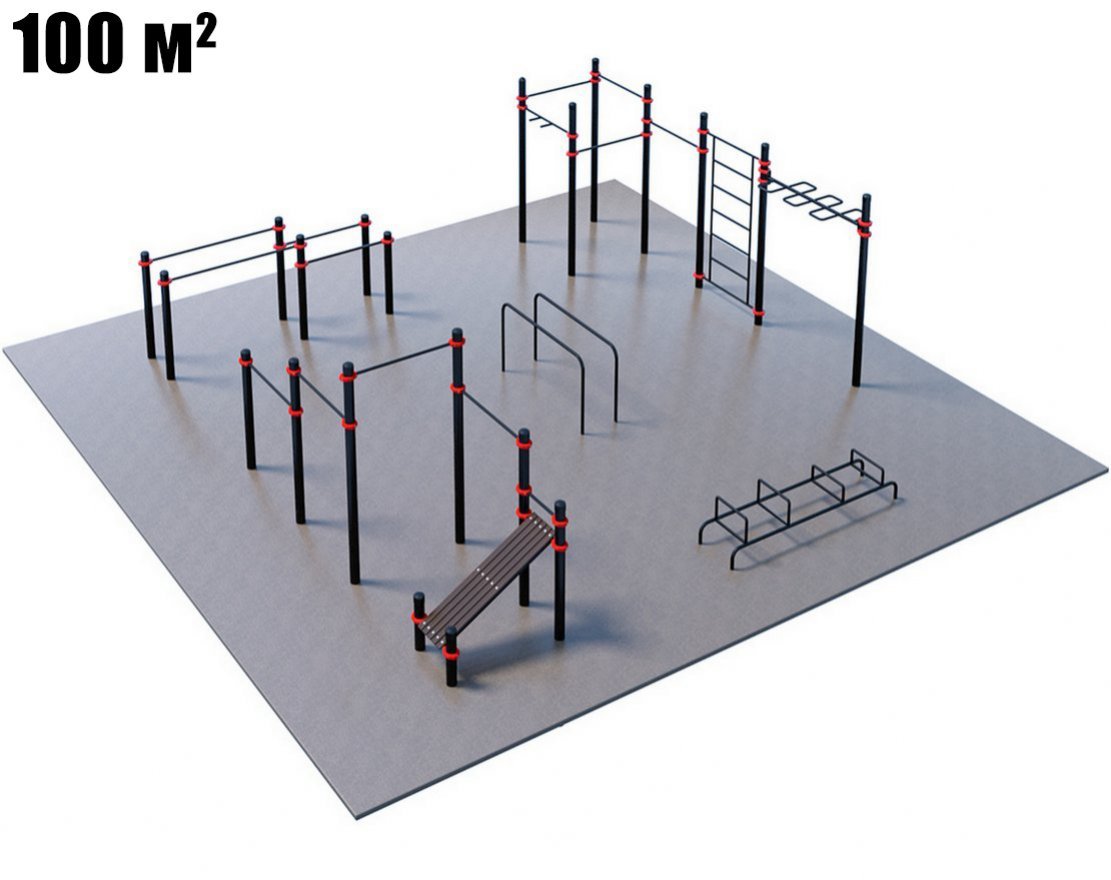 Оборудование для воркаута для Воркаут и ГТО 2-1 (10 x 10 м) - вид 0
