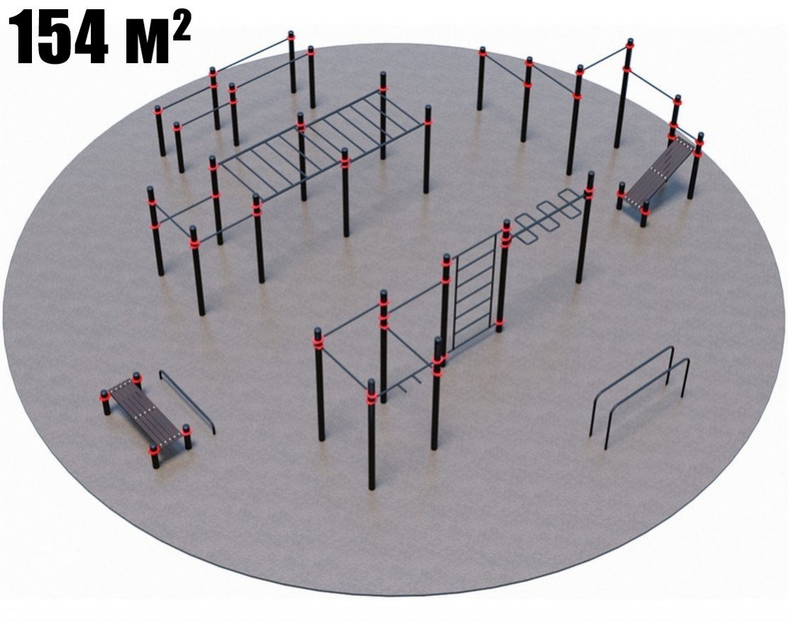 Оборудование для воркаута для Воркаут и ГТО 2-3 (Ø14 м) - вид 0
