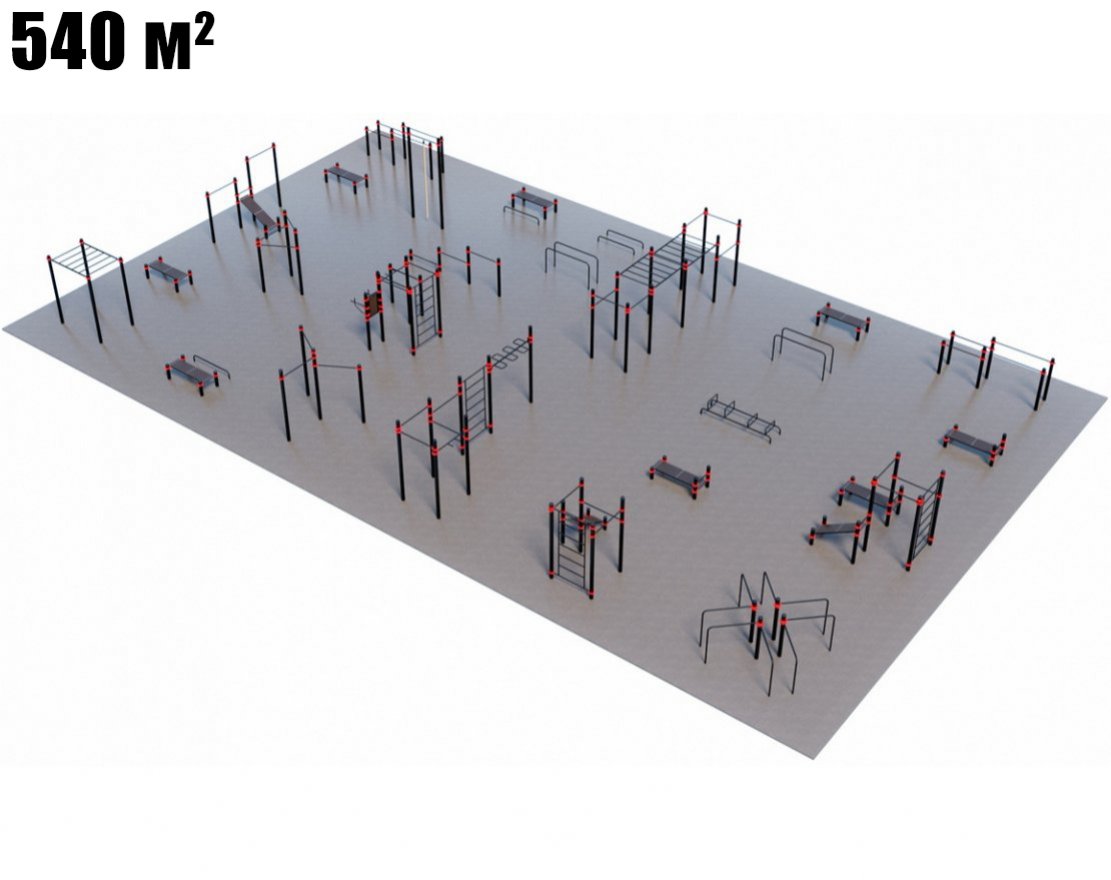 Оборудование для воркаута для Воркаут и ГТО 4-6 (30 х 18 м) - вид 0