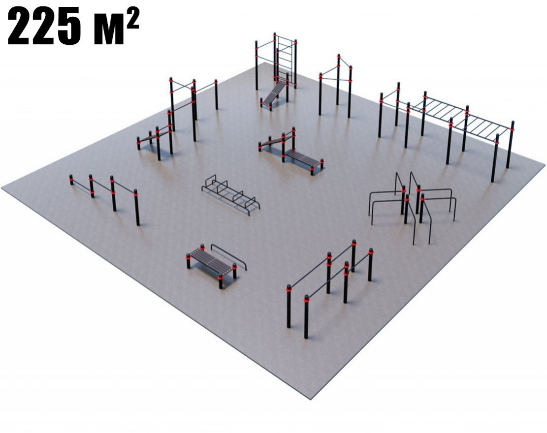 Оборудование для воркаута для Воркаут и ГТО 3-1 (15 x 15 м) - вид 0