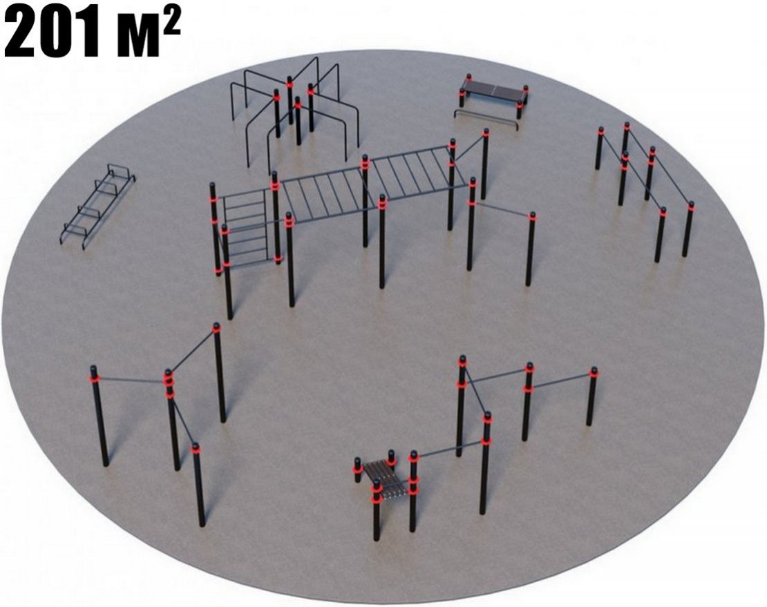 Оборудование для воркаута для Воркаут и ГТО 3-3 (Ø16 м) - вид 0