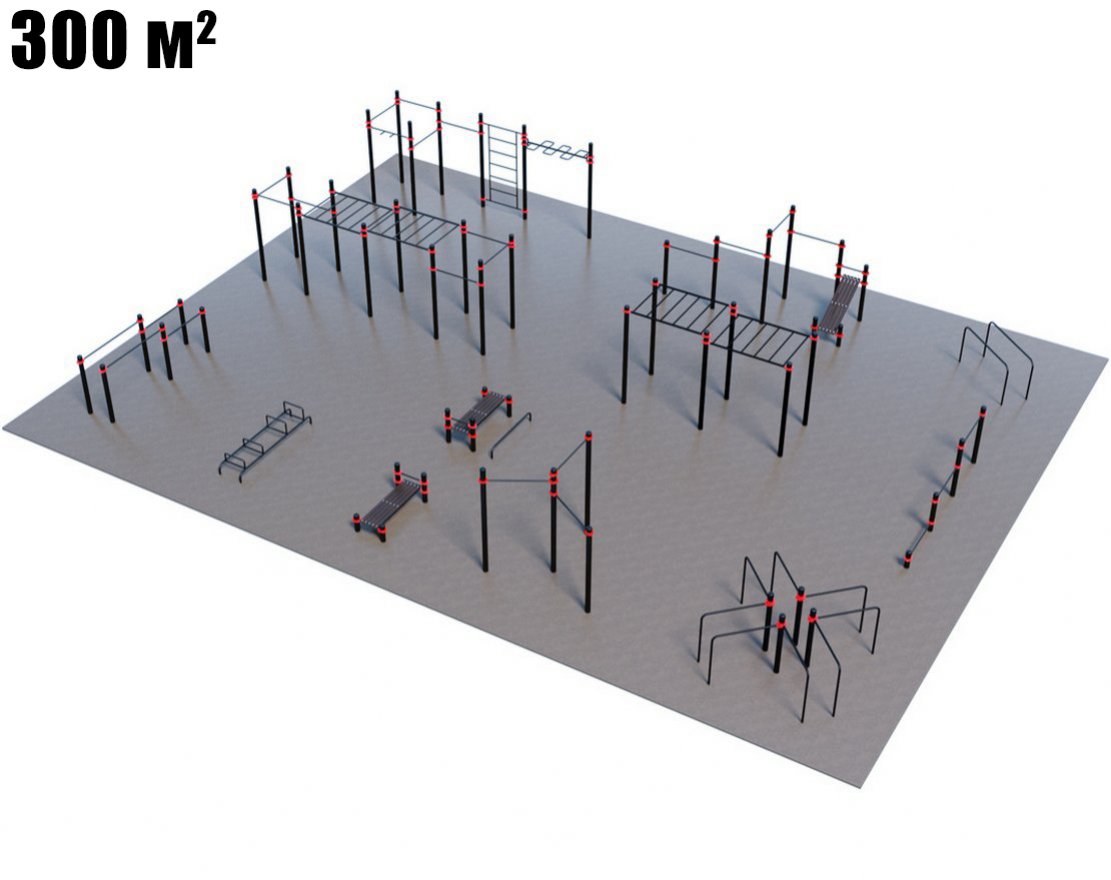 Оборудование для воркаута для Воркаут и ГТО 3-6 (20 x 15 м) - вид 0