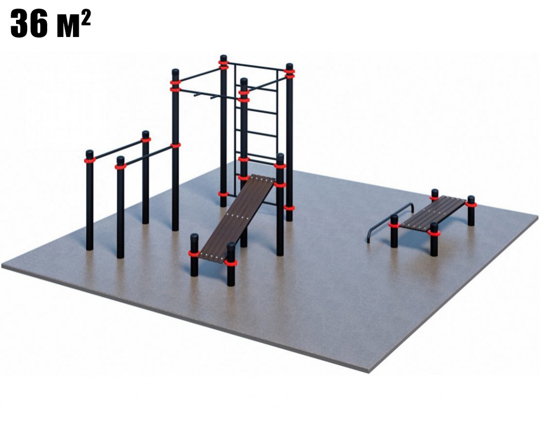 Оборудование для воркаута для коттеджа 1-1 (6 х 6 м) - вид 0