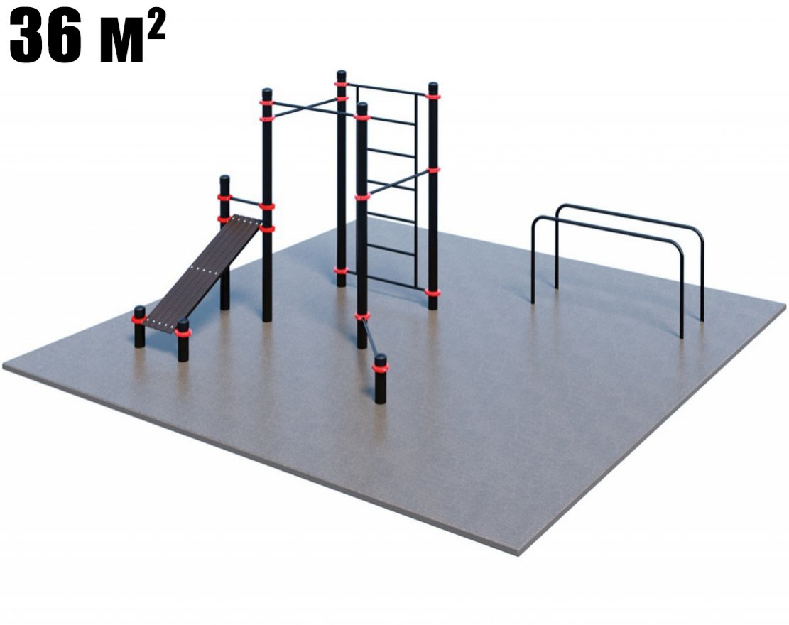 Оборудование для воркаута для коттеджа 1-2 (6 х 6 м) - вид 0