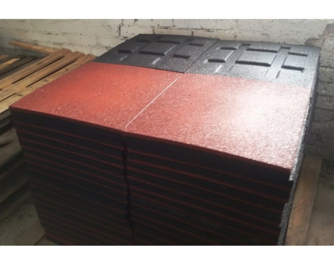 Резиновая плитка 500x500 (П) для сыпучей поверхности - вид 2