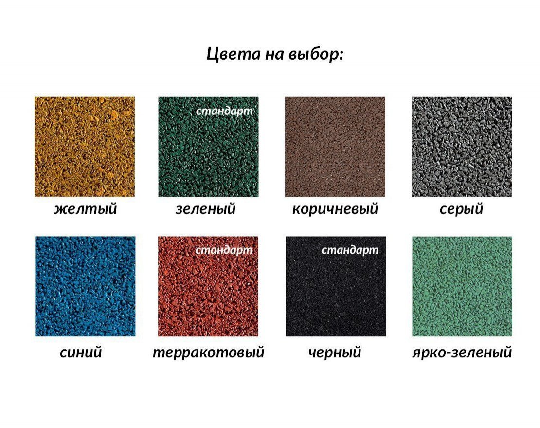 Резиновая плитка Gym 990х990 (15-30 мм) с ровным основанием - вид 2