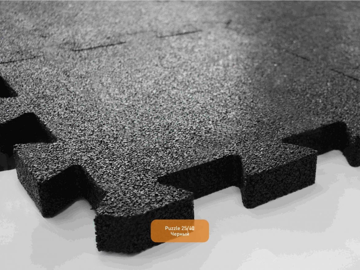 Резиновая плитка Puzzle 500х500 (25-37 мм) с рельефным основанием - вид 2