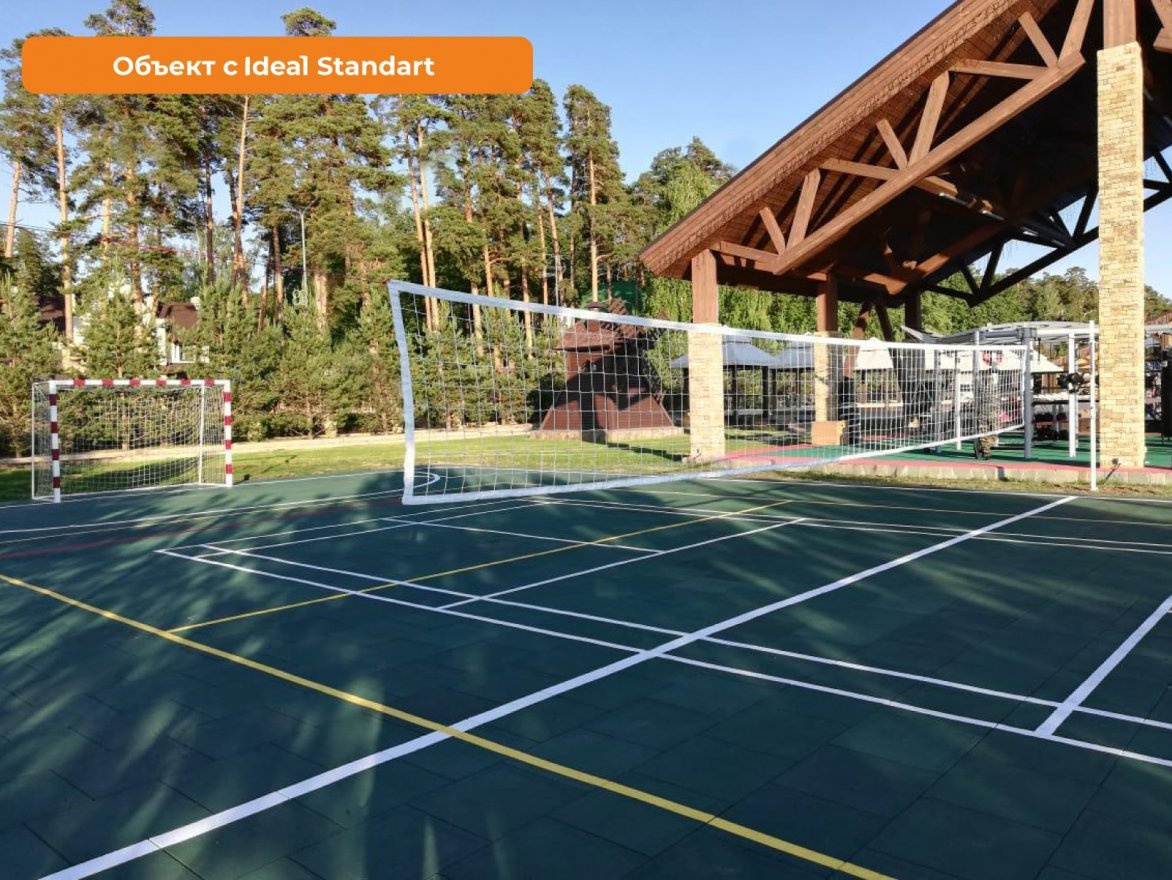 Резиновая плитка EcoStep Ideal Standart 500х500 (15-60 мм) с ровным основанием - вид 2