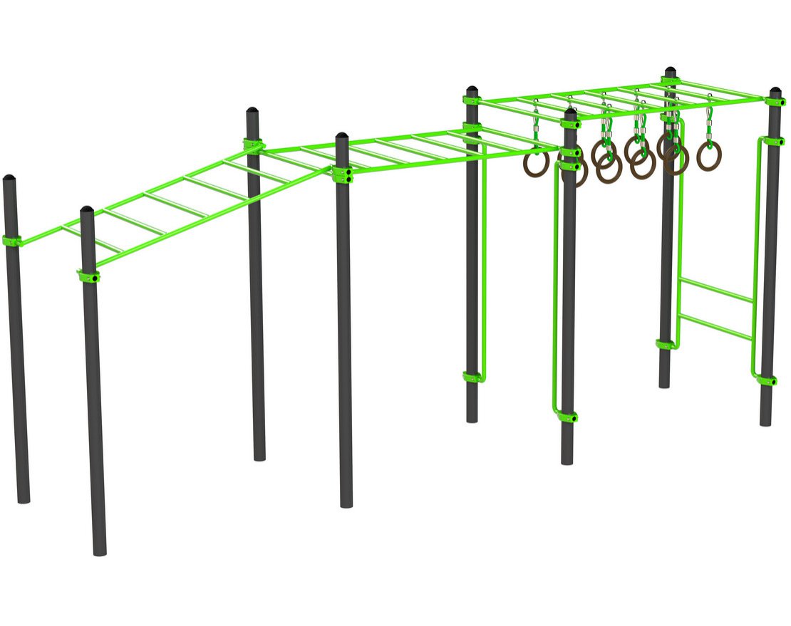 Рукоход с изменением высоты  с подвижными кольцами разноуровневый W258 GTO