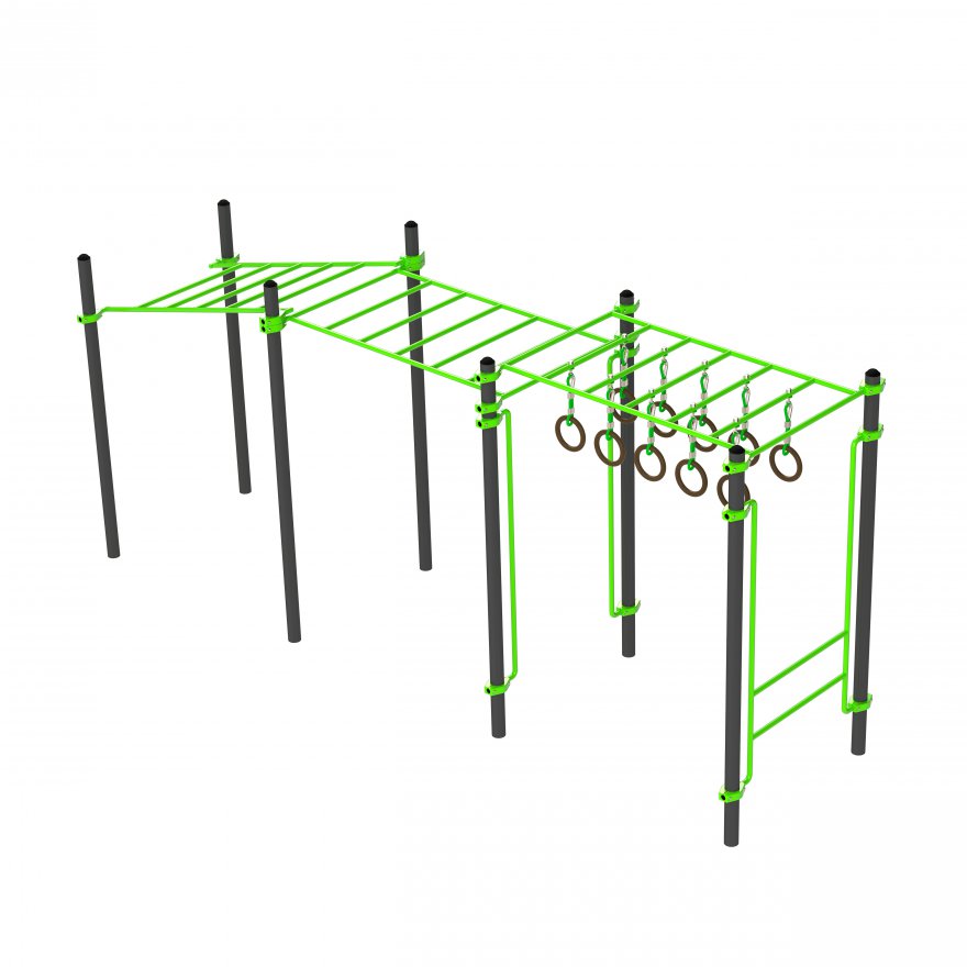 Рукоход с изменением высоты с подвижными кольцами разноуровневый W258 GTO - вид 2