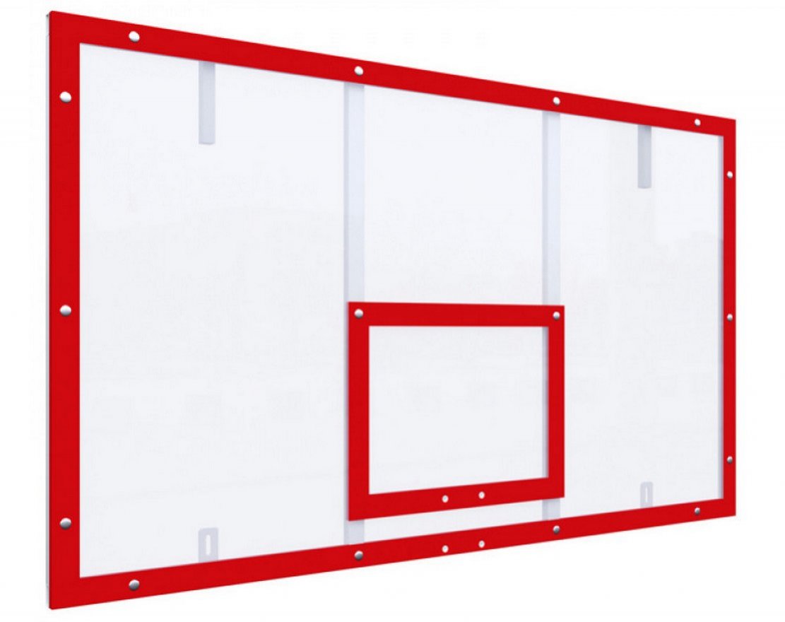 Щит баскетбольный игровой 1800х1050 на раме ОРГСТЕКЛО - вид 2