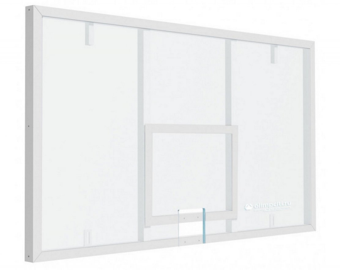 Щит баскетбольный профессиональный игровой  оргстекло 15мм ACRYMA 1800х1050, цвет разметки БЕЛЫЙ 0