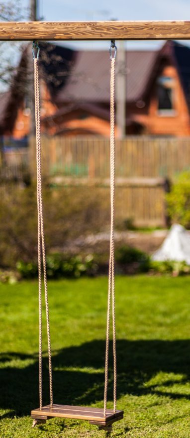 Сидение качели серия ТО1 модель 1 деревянное на канатах - вид 1