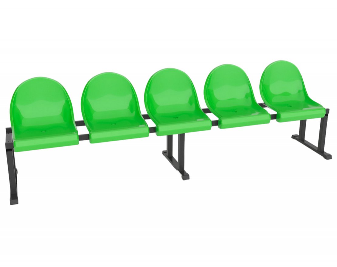 Скамейка мобильная однорядная на 5 мест - вид 2