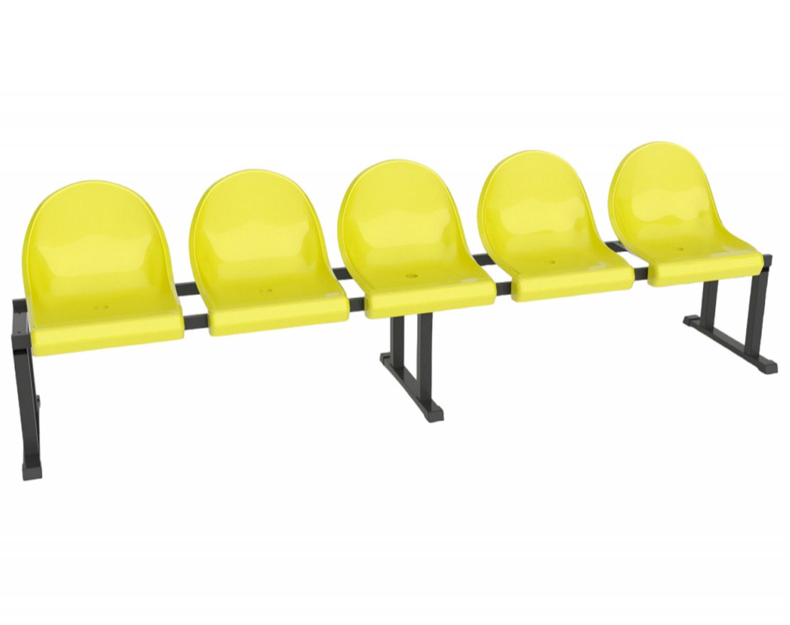 Скамейка мобильная однорядная на 5 мест - вид 2