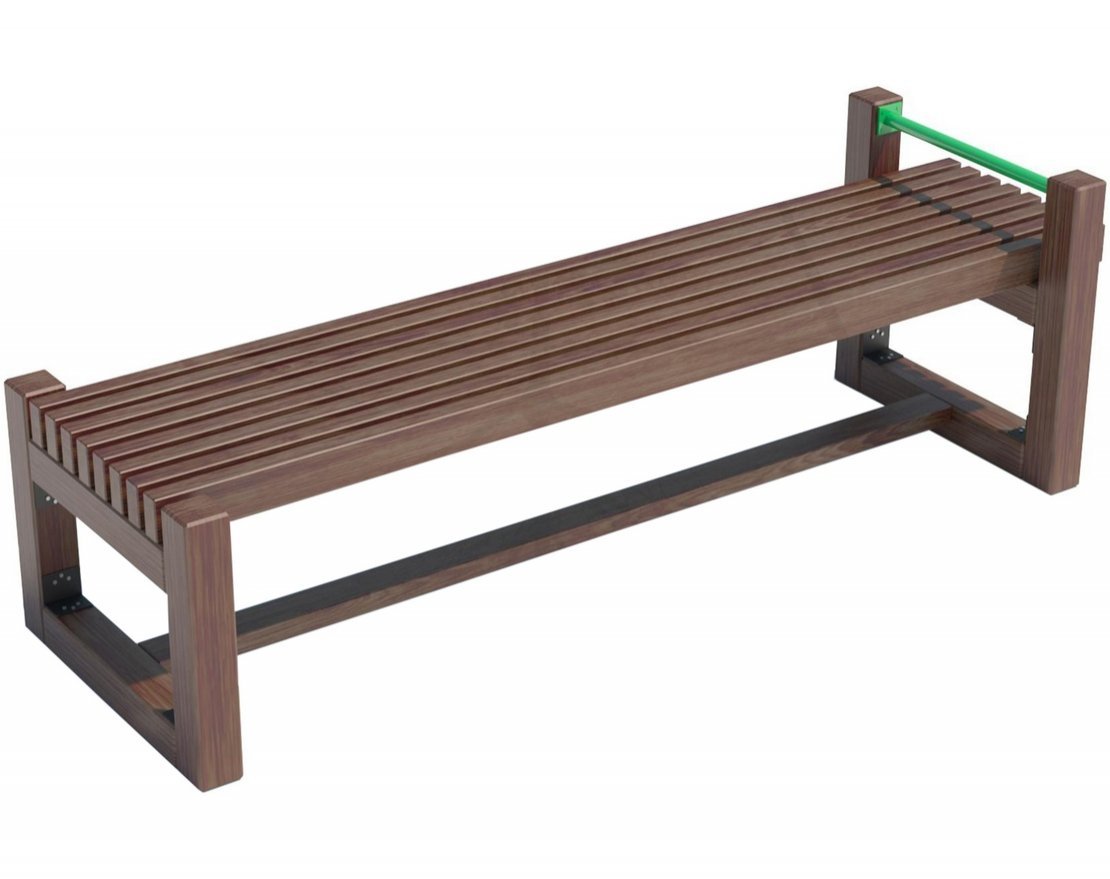 Уличная скамья для пресса серия S модель 7 - вид 0