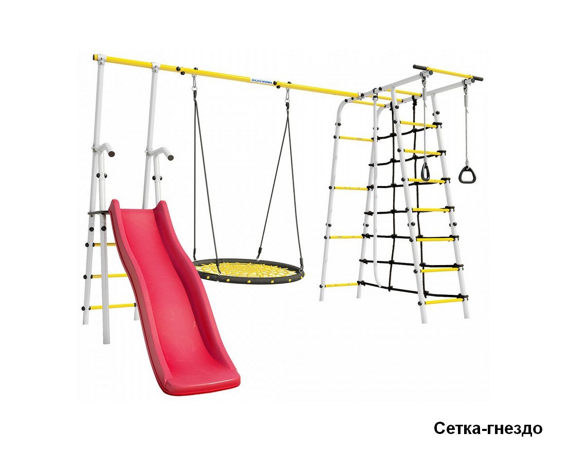 Спортивный комплекс Богатырь Плюс - 2 (белый/желтый)