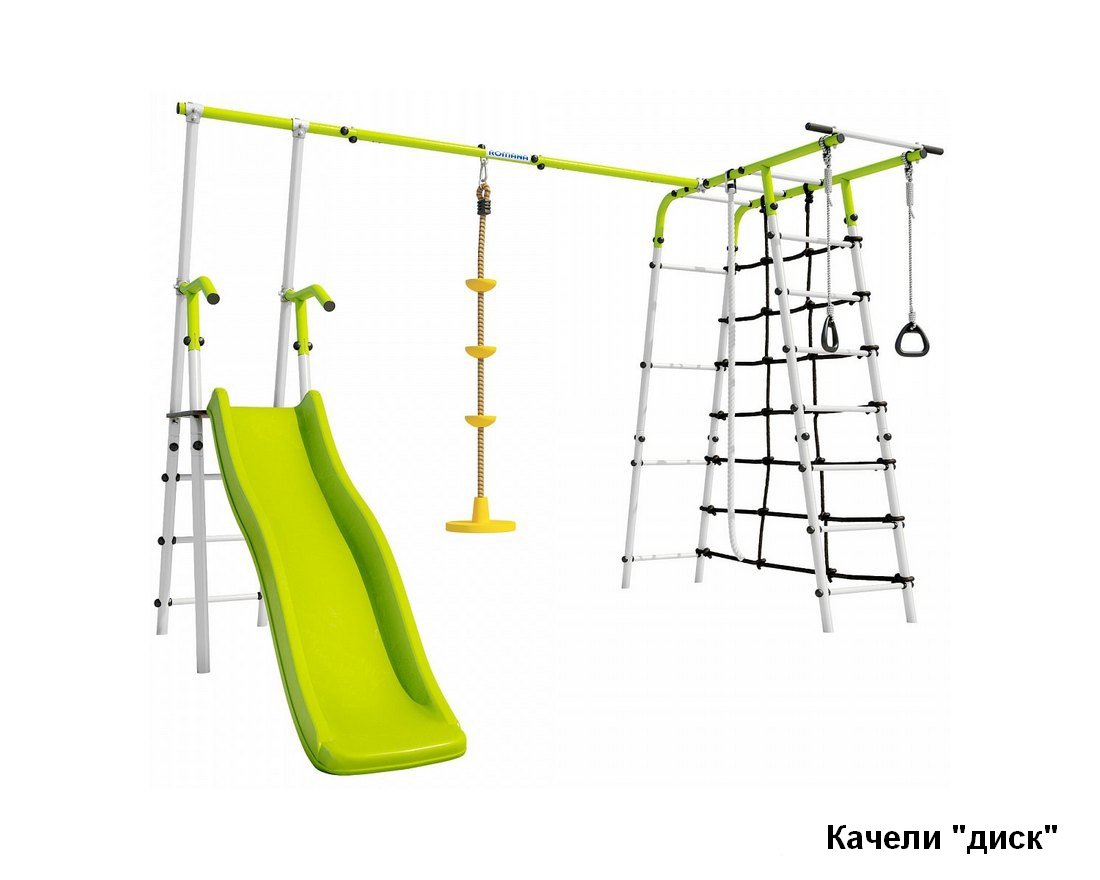 Спорткомплекс для улицы ROMANA Богатырь Плюс - 2 (салатовый/белый) - вид 2