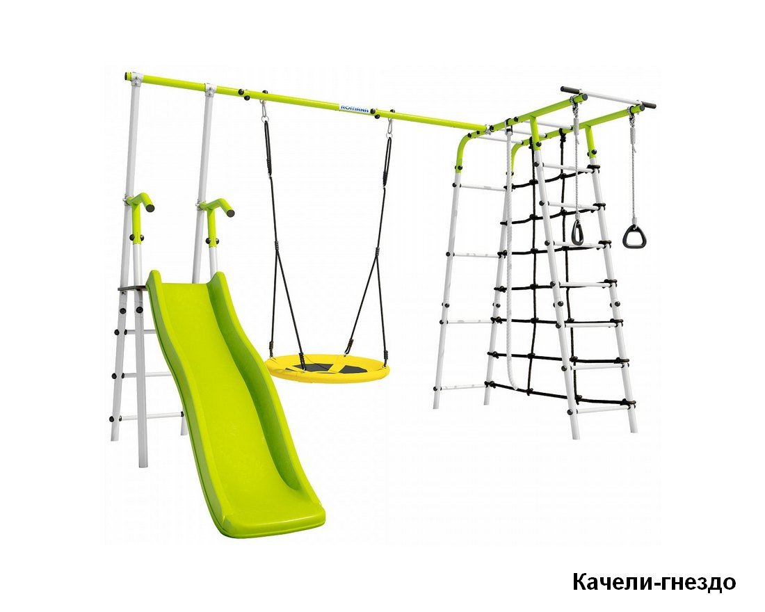 Спорткомплекс для улицы ROMANA Богатырь Плюс - 2 (салатовый/белый) - вид 2