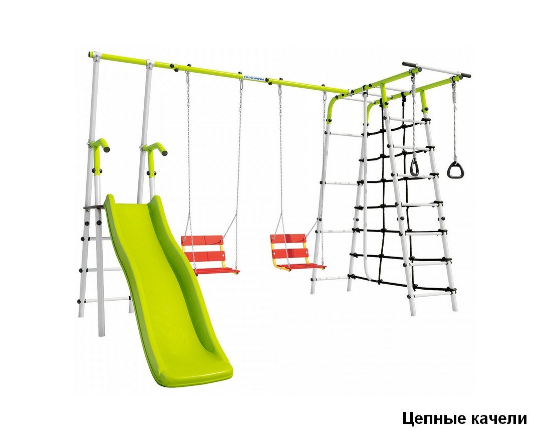 Спортивный комплекс Богатырь Плюс - 2 (салатовый белый)