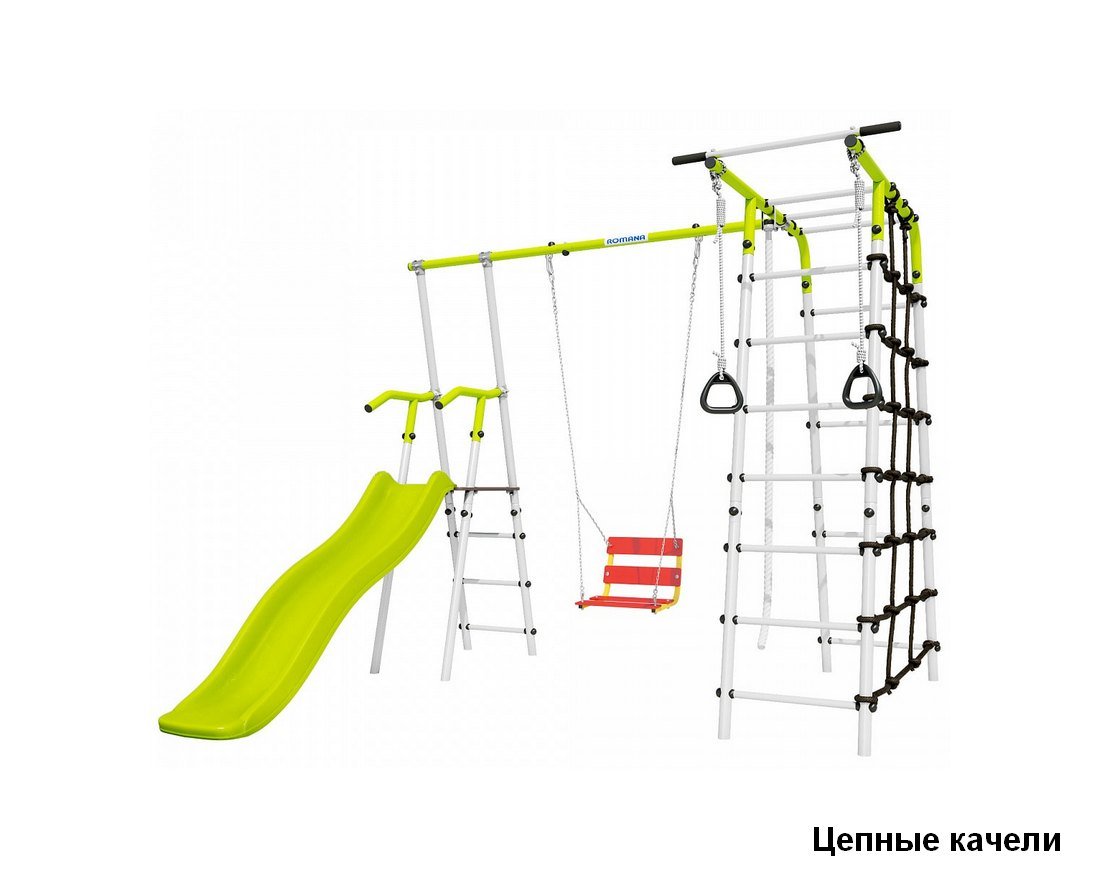 Спорткомплекс для улицы ROMANA Богатырь (салатовый/белый) - вид 2