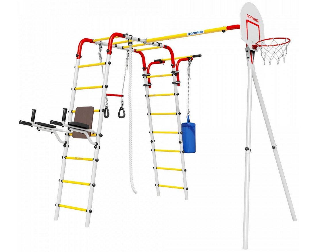 Спортивный комплекс ROMANA Fitness (красный/белый/желтый)