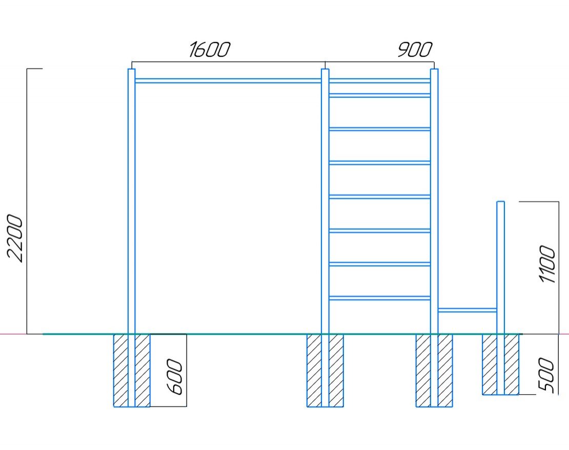 Спортивный комплекс Workout w04.16 с гнездом - вид 2