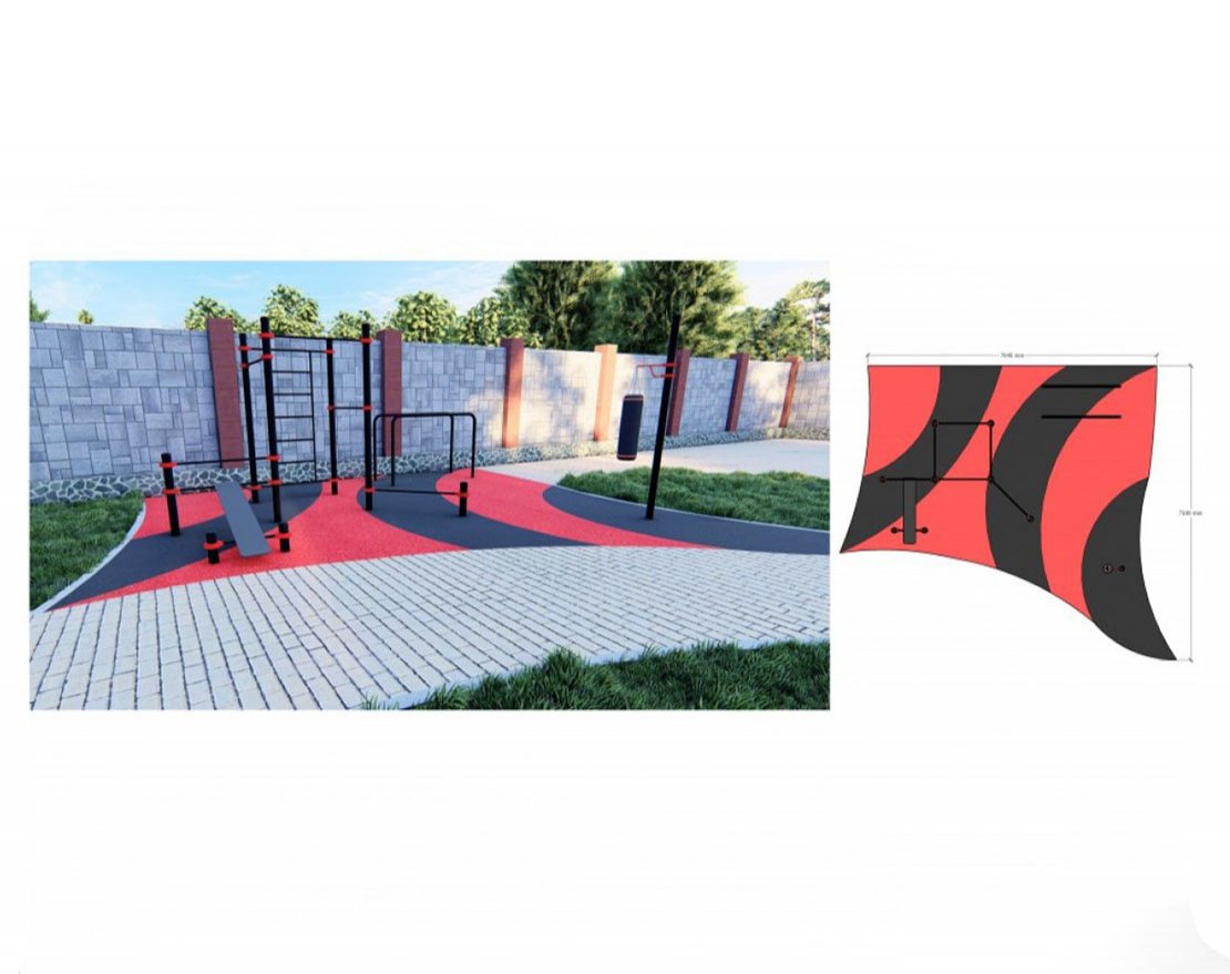 Спортплощадка воркаут - вид 2