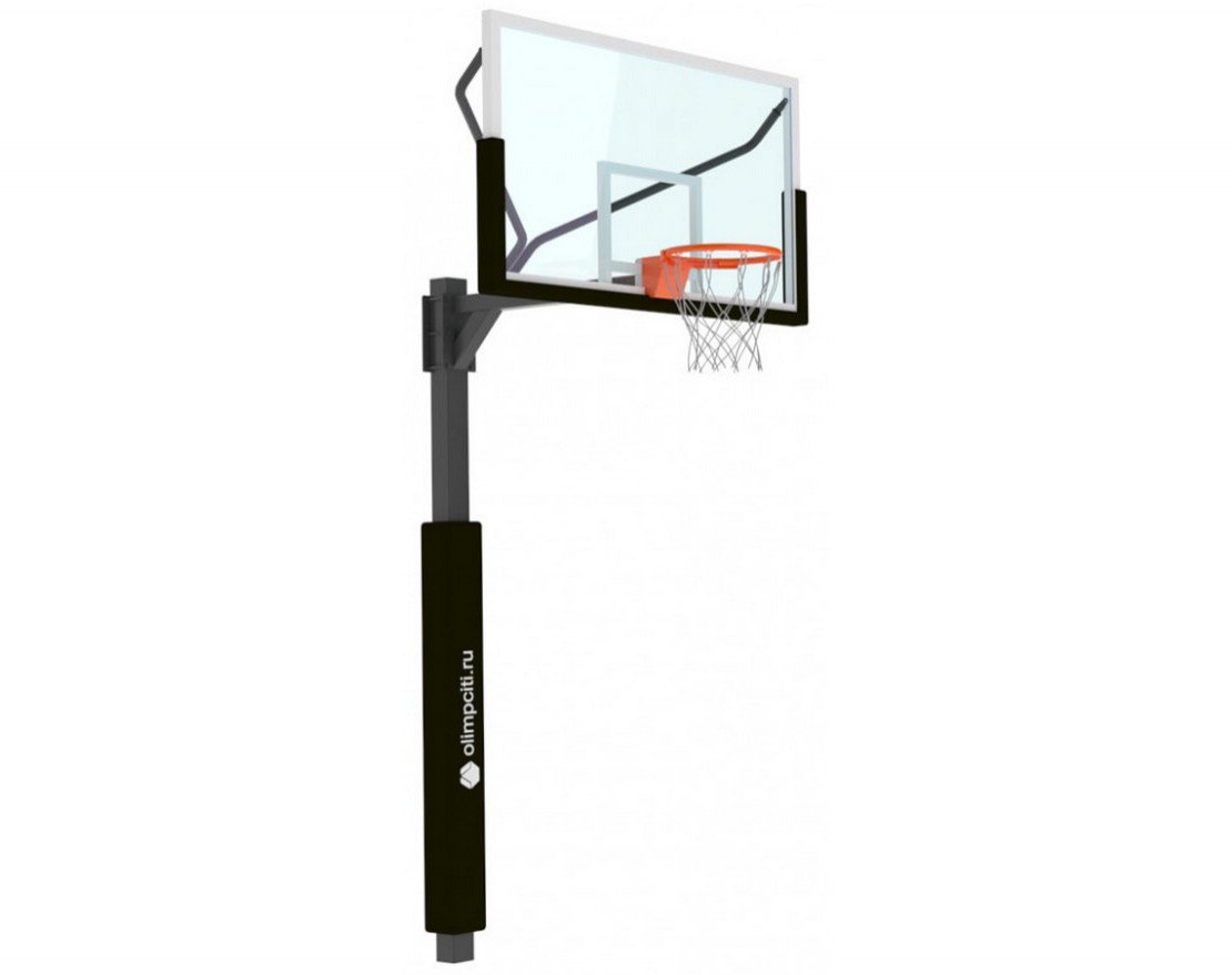 Стойка баскетбольная  регулируемая с растяжками вынос 1200мм (столб 120х120) 0