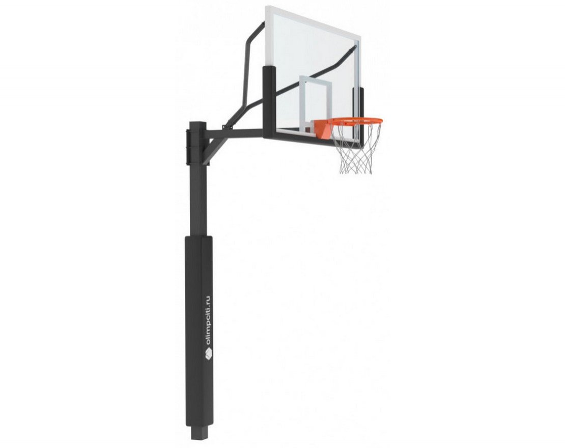 Стойка баскетбольная регулируемая с растяжками вынос 1200мм (столб 120х120) - вид 2