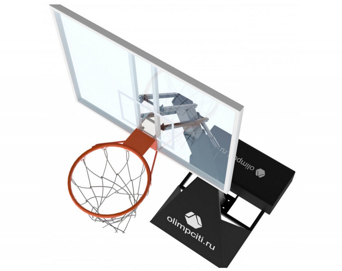 Стойка для баскетбола с винтовым механизмом регулировки щита (под противовес) - вид 2