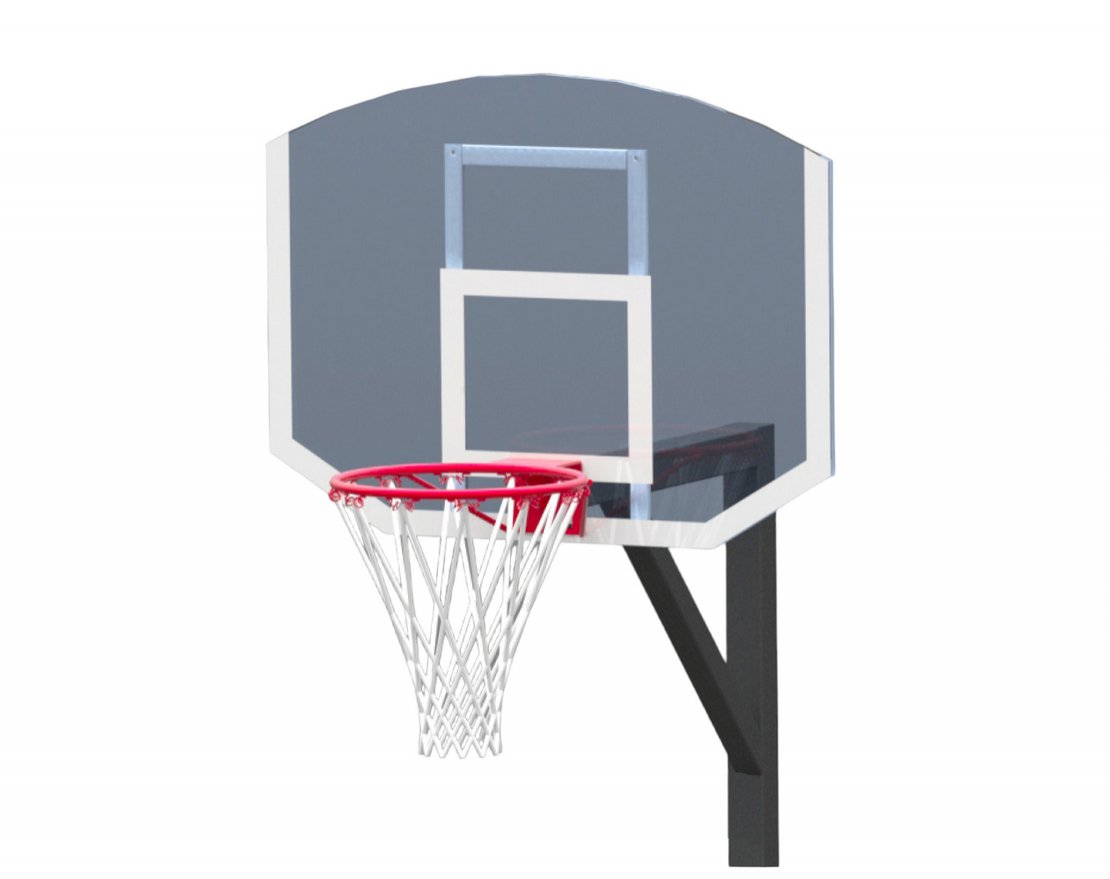 Стойка для стритбола одноопорная бетонируемая (вынос 1250 мм) - вид 2