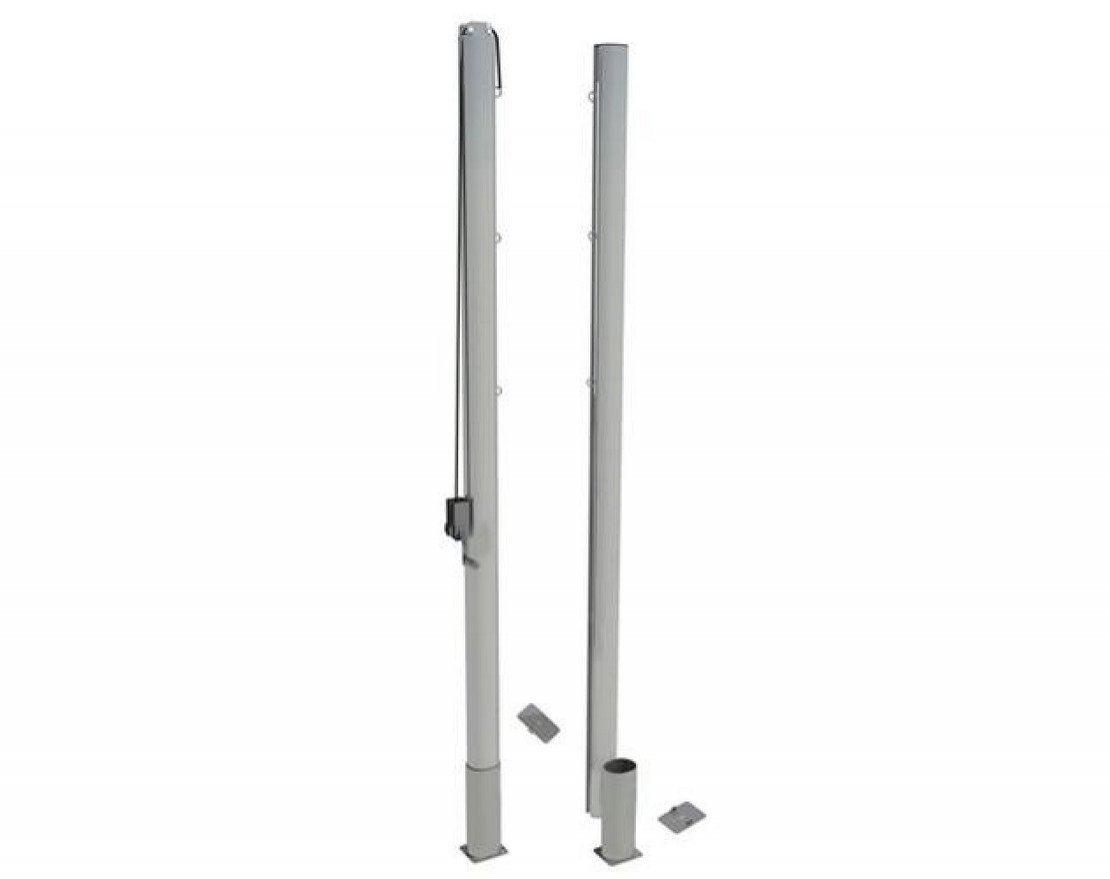 Стойки для волейбола универсальные стационарные алюминиевые 100х120 - вид 0