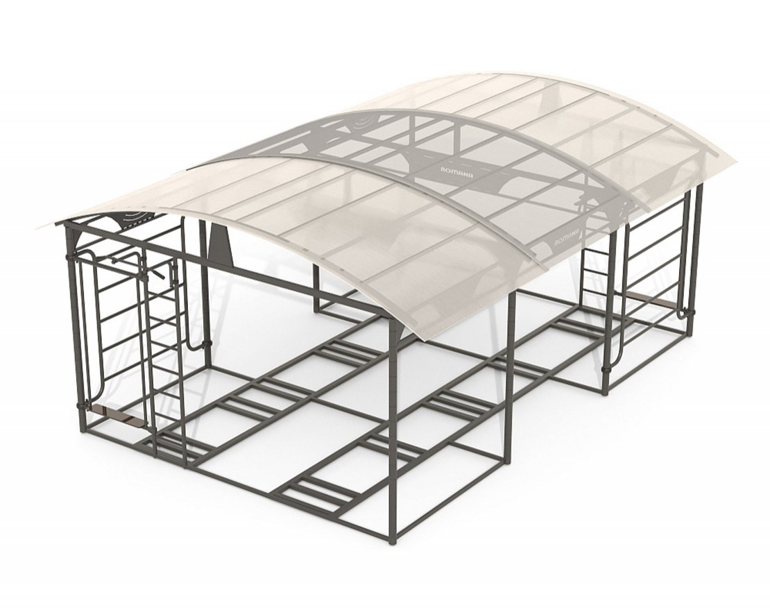 Теневой навес на 10 тренажеров - вид 0