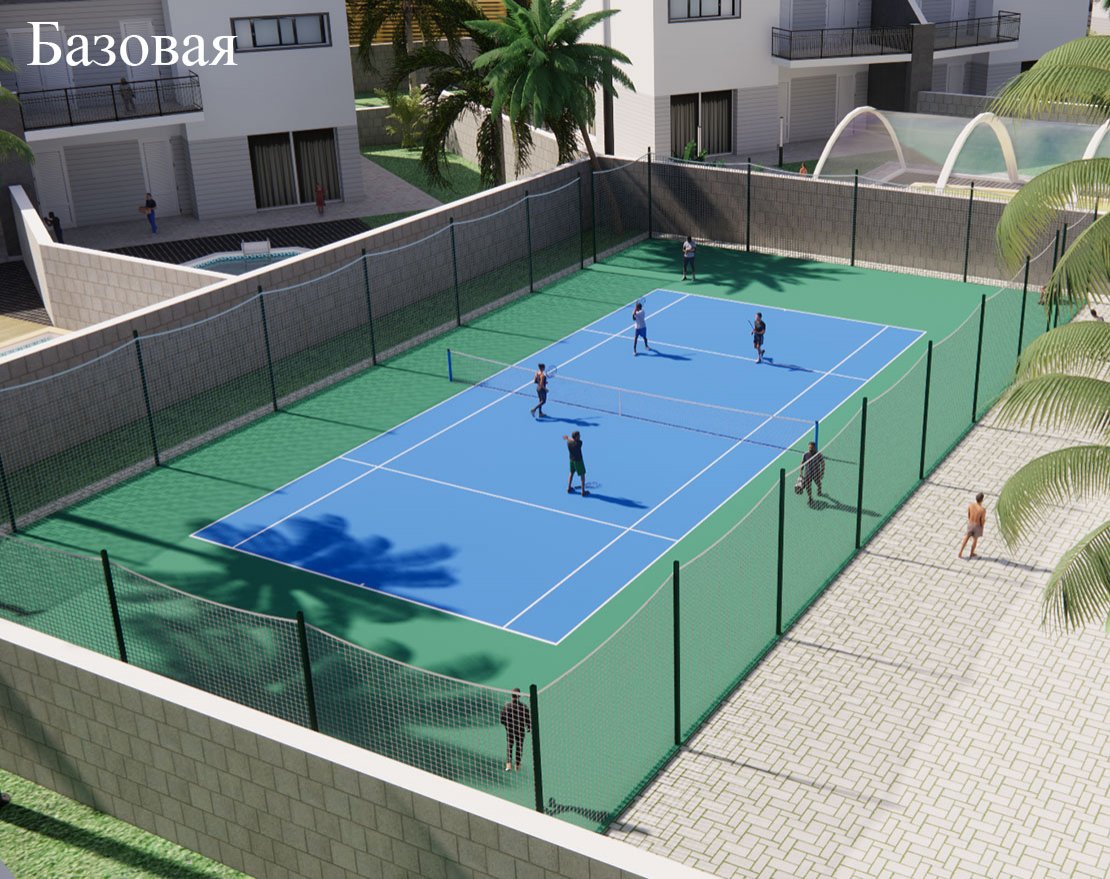 Корт для тенниса TORUDA T-1 HARD (37х19, игровое поле 24х11) - вид 0