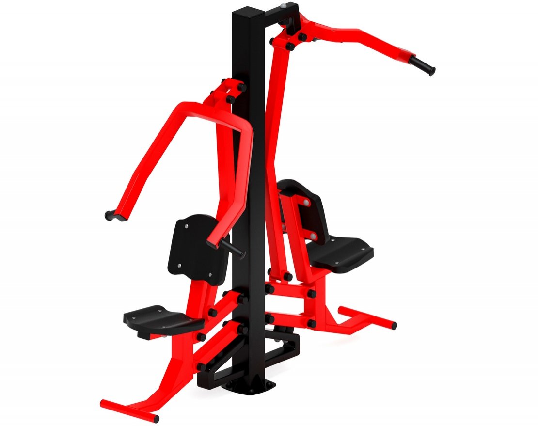 Уличный тренажер Тяга верхняя+Жим от груди Тренировка 1 - вид 0