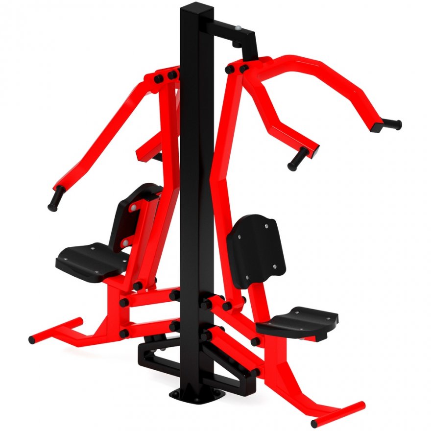 Уличный тренажер Тяга верхняя+Жим от груди Тренировка 1 - вид 3