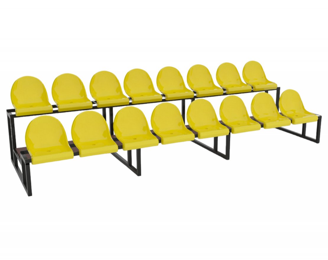 Трибуна сборно-разборная 2-х рядная на 16 мест (без навеса) - вид 2