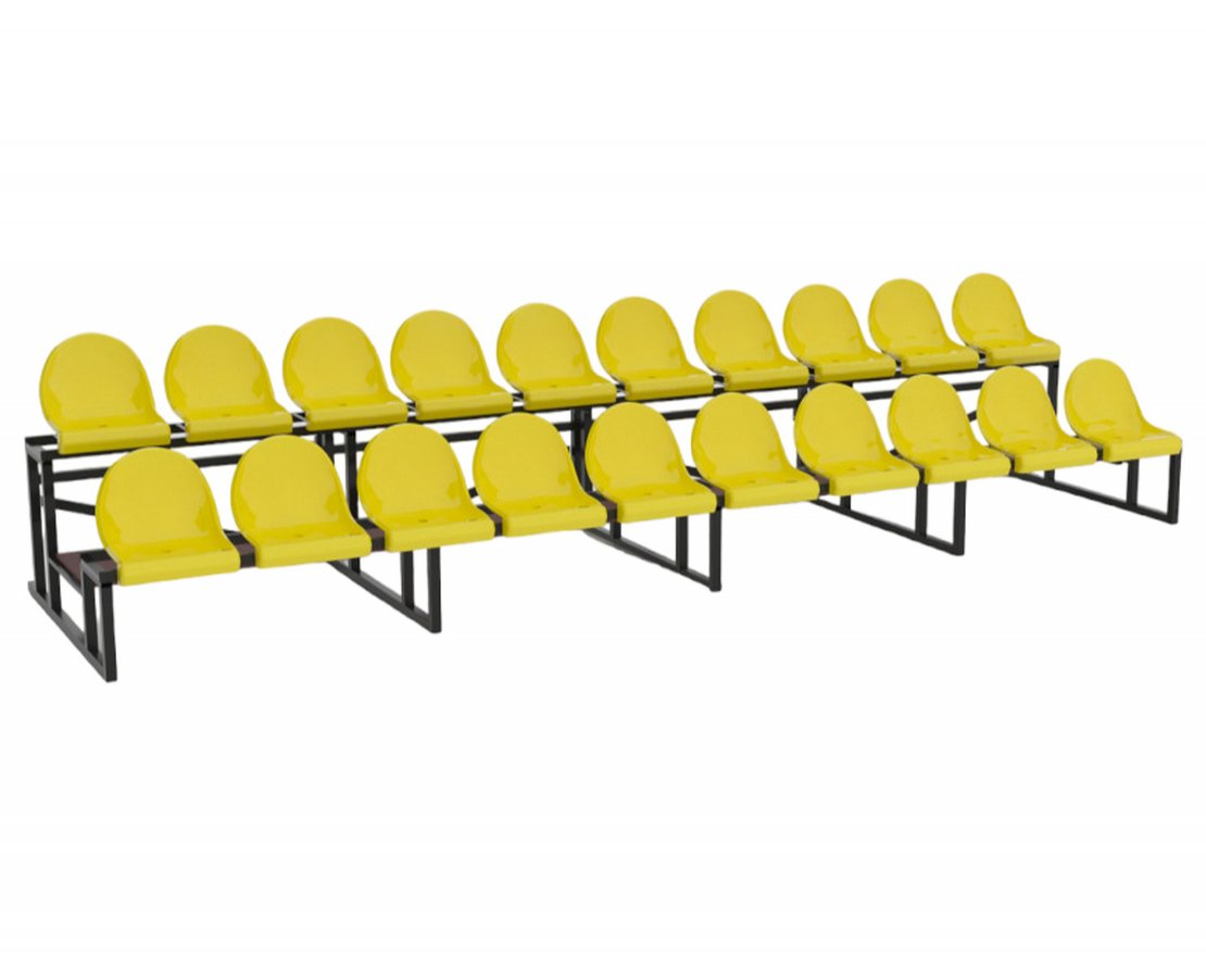 Трибуна сборно-разборная 2-х рядная на 20 мест (без навеса) - вид 2