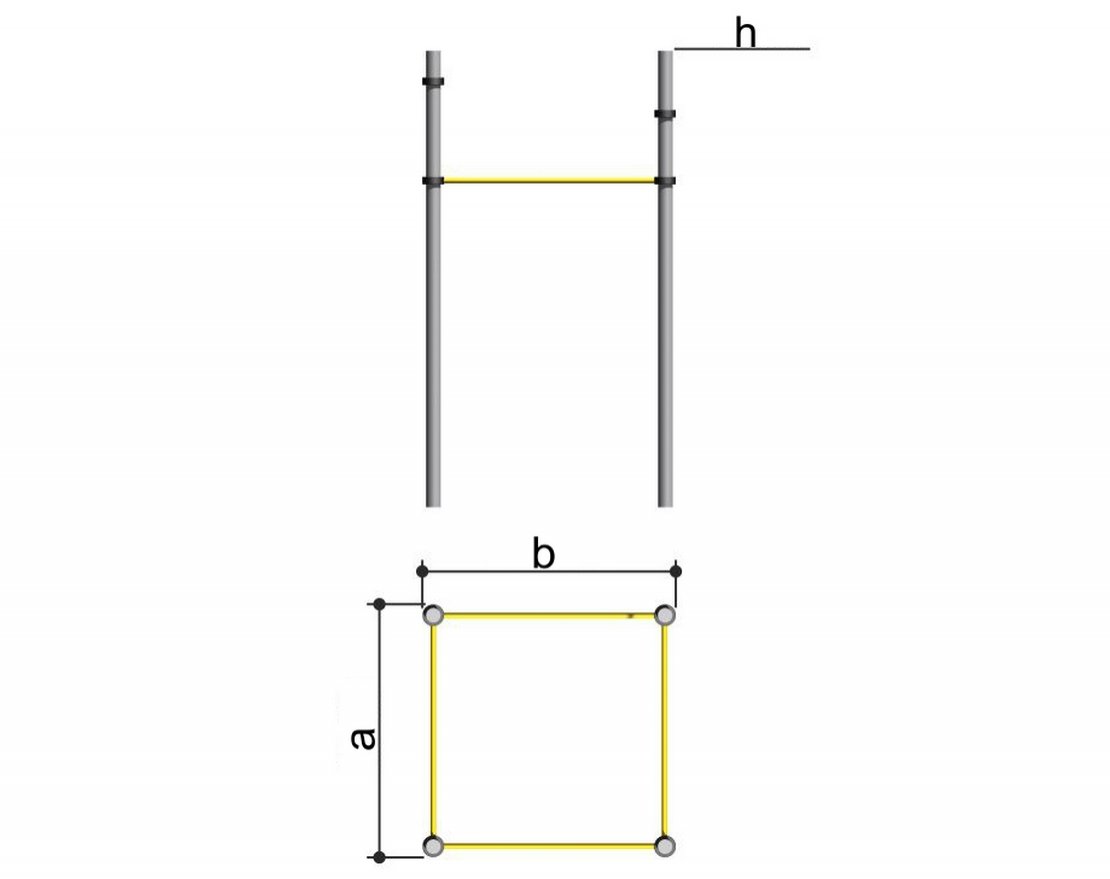 Уличный четырехуровневый турник Romana 501.06.01 - вид 2