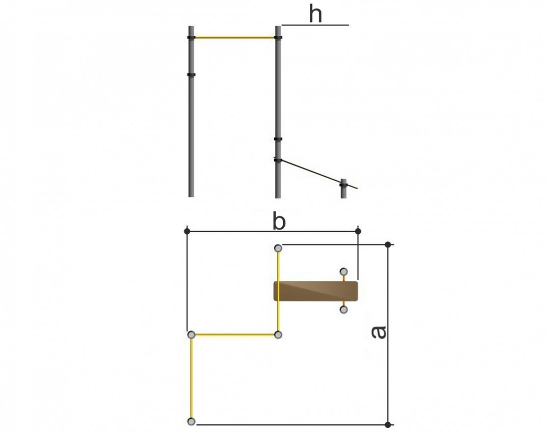 Турник двойной с лавкой для пресса Romana 501.07.01 - вид 2