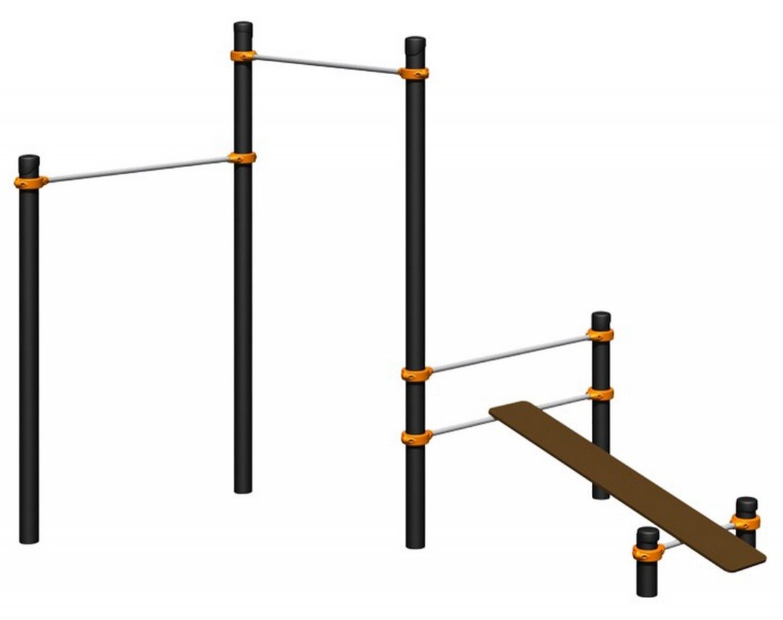 Турник двойной с лавкой для пресса Romana 501.07.01 - вид 2
